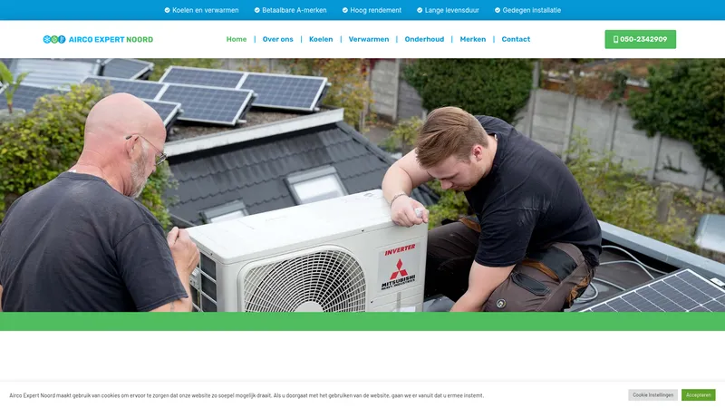 Website van Airco Expert Noord | Dé expert in betaalbare aircosystemen!