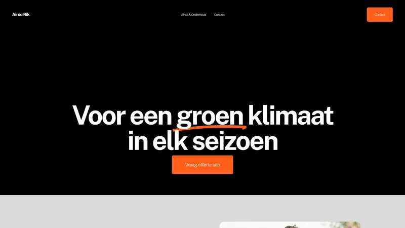 Website van Airco Rik