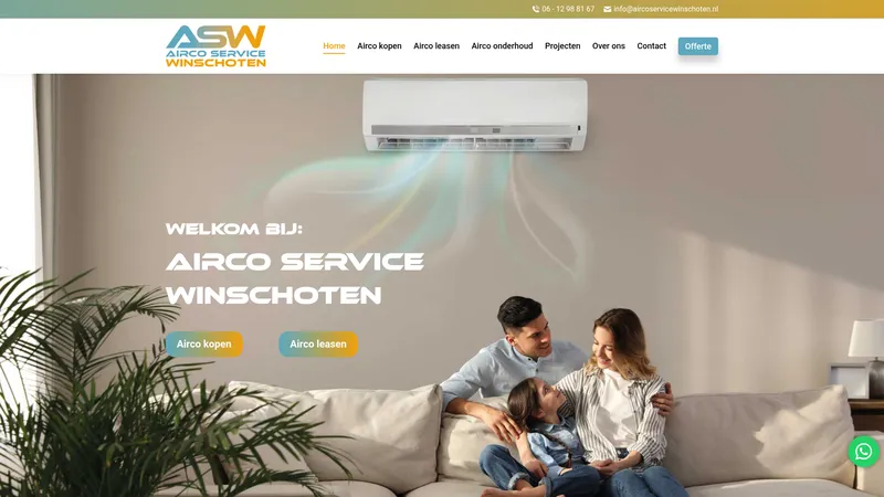 Website van Airco Service Winschoten