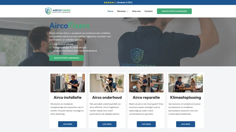 Website van Aircofixers