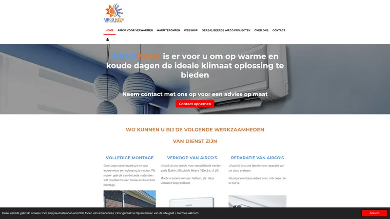 Website van AircoKeus