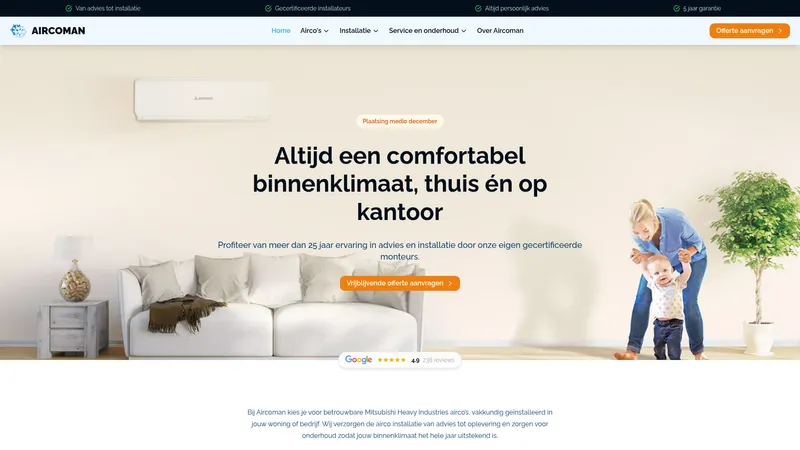 Website van Aircoman