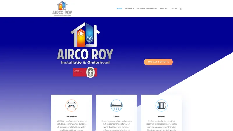 Website van AircoRoy