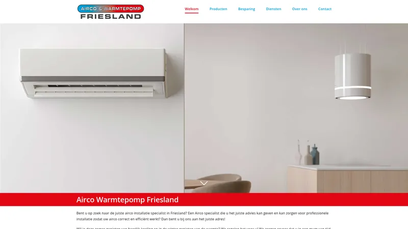 Website van aircowarmtepompfriesland
