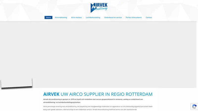Website van Airvek Airconditioning