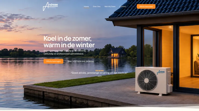 Website van Andreae Airconditioning