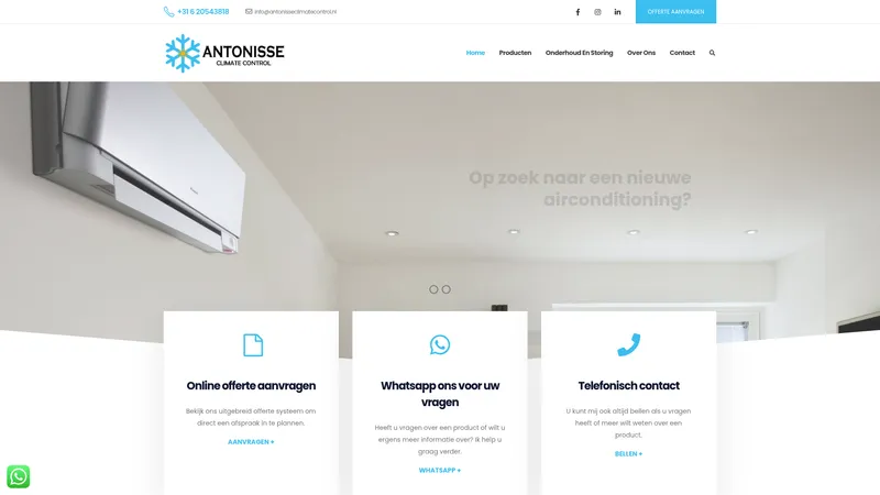 Website van Antonisse climate control
