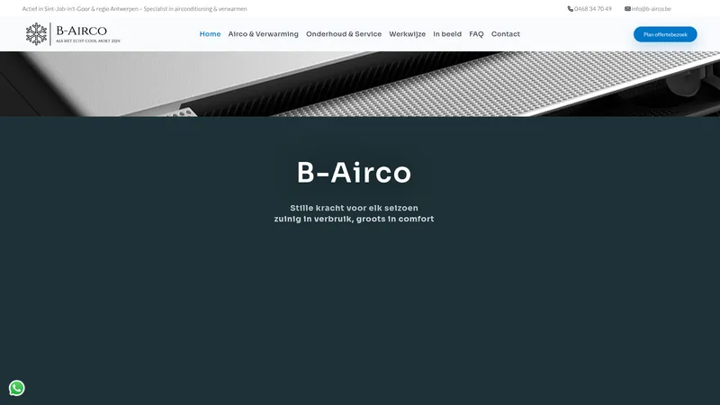 Website van B-Airco, Als het echt Cool moet zijn