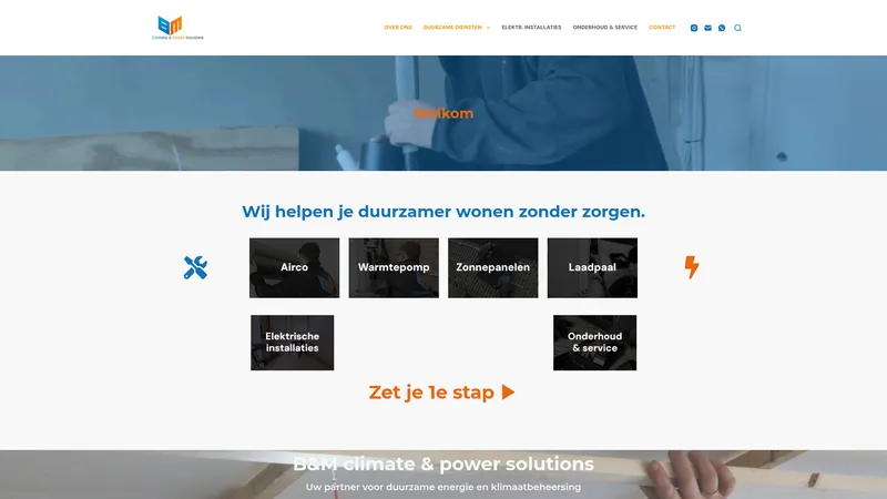 Website van B&M climate & power solutions