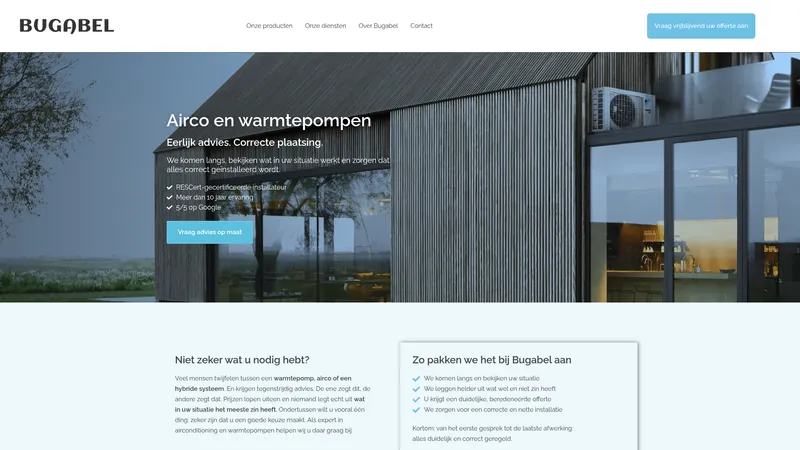 Website van Bugabel
