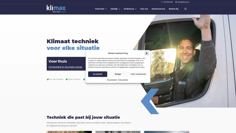 Website van Call Air Klimaattechniek B.V.