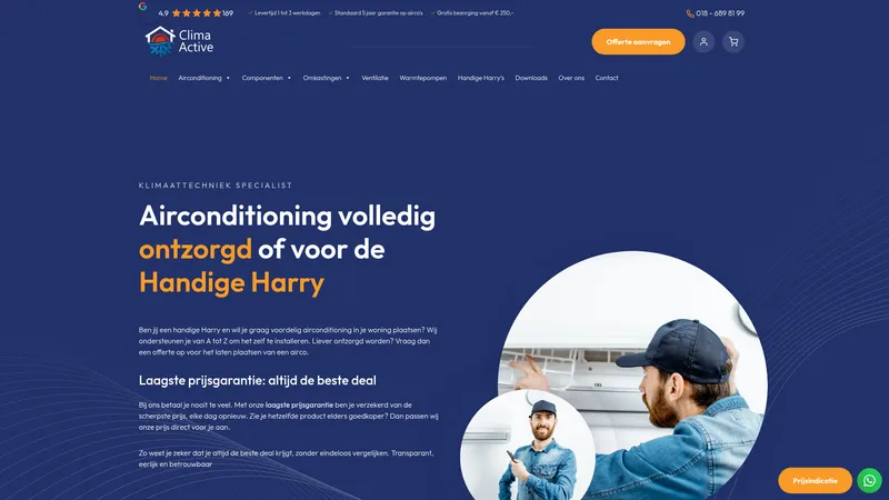 Website van Clima Active