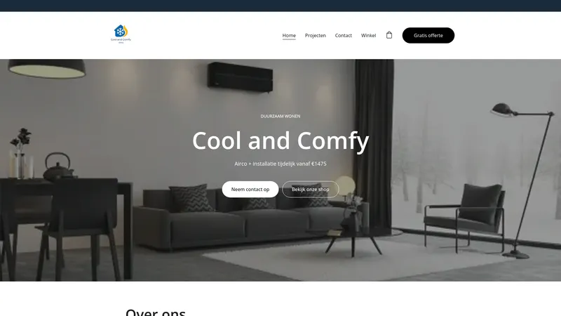 Website van Cool and Comfy Airco - Airco & Warmtepomp Specialist