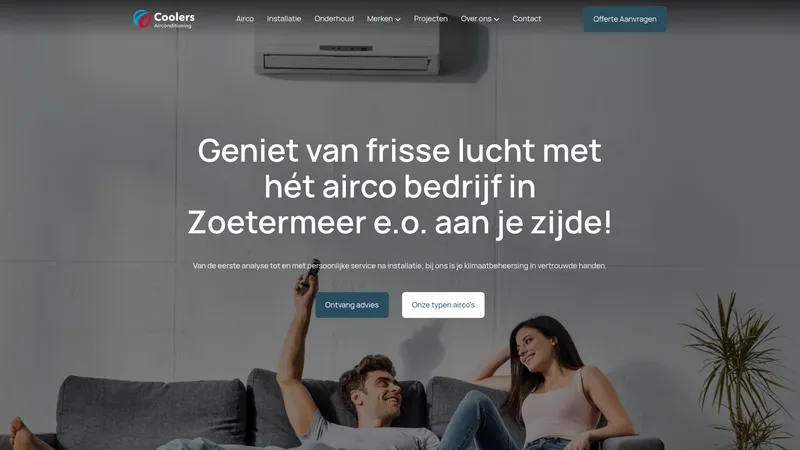 Website van Coolers Airco