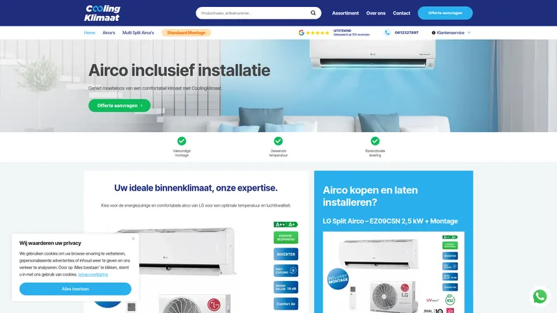 Website van Coolingklimaat