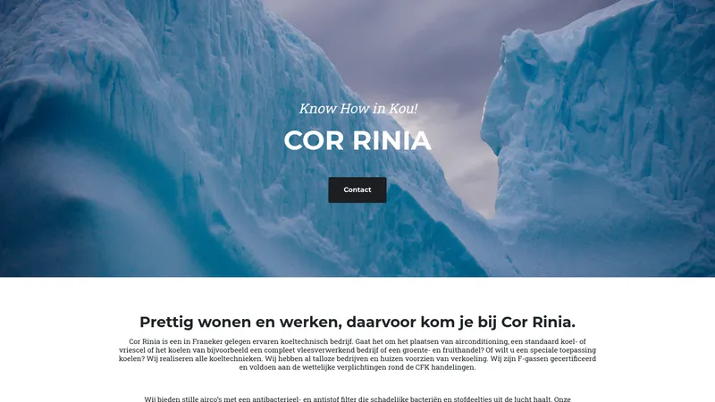 Website van Cor Rinia Technische Service Onderneming