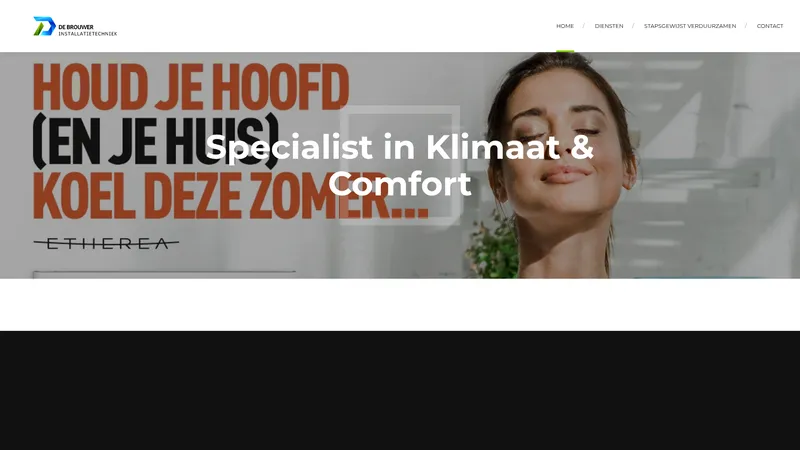 Website van De Brouwer Installatietechniek