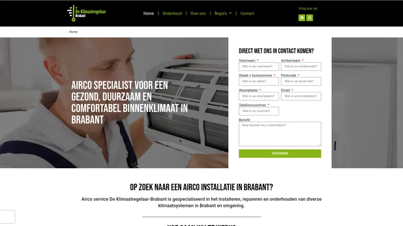 Website van De Klimaatregelaar Brabant