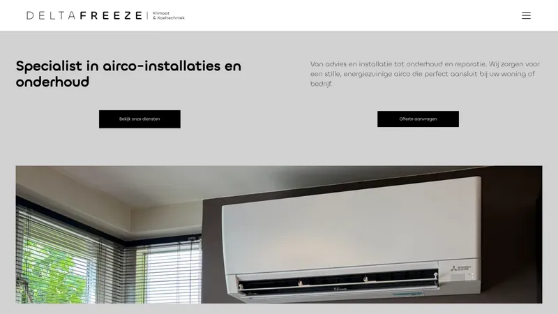 Website van DeltaFreeze