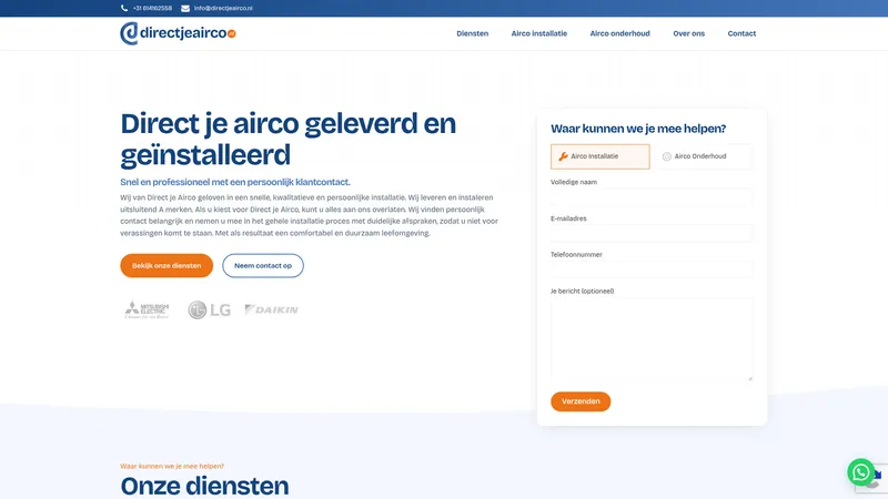 Website van Direct je Airco