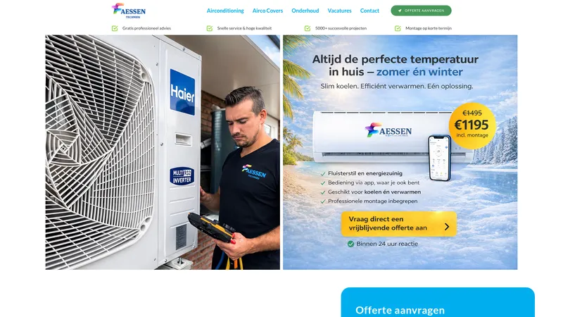 Website van Faessen Techniek BV