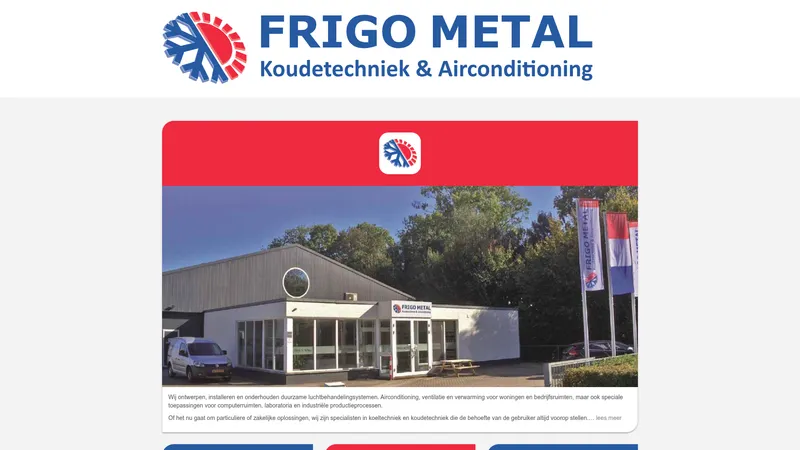 Website van Frigo Metal B.V.