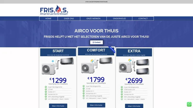 Website van Frisos