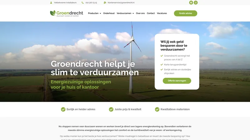 Website van Groendrecht B.V.