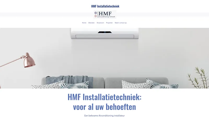 Website van HMF Installatietechniek