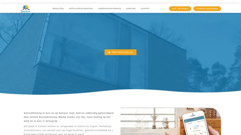 Website van Jortech Airconditioning