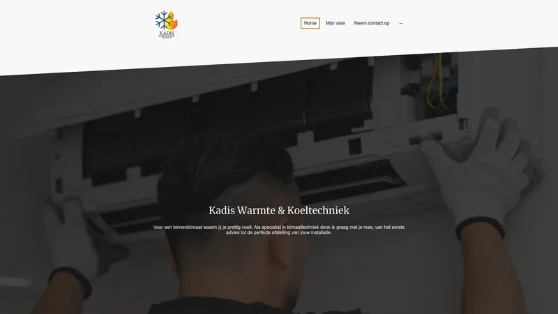 Website van Kadis Warmte & Koeltechniek