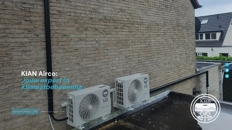 Website van Kian Airconditioning