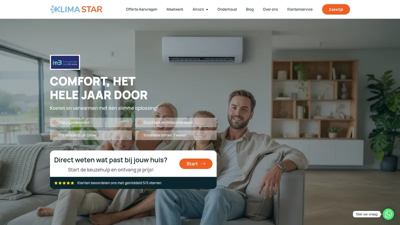 Website van Klima Star