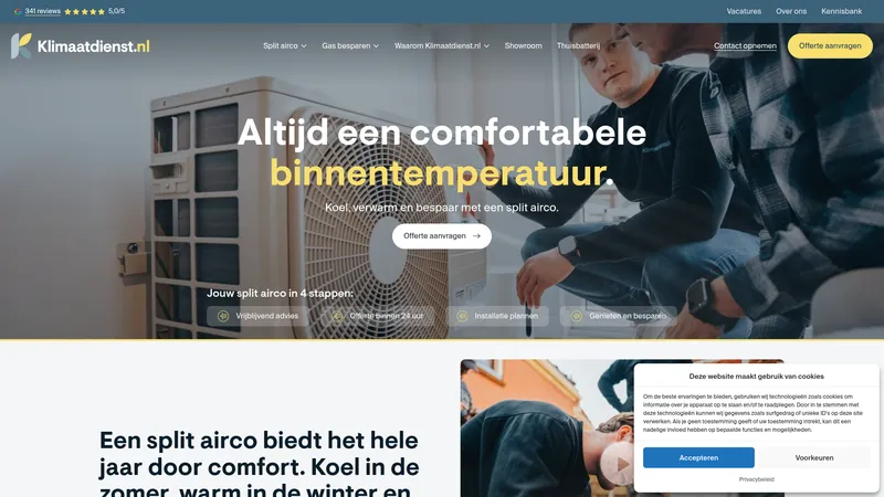 Website van Klimaatdienst