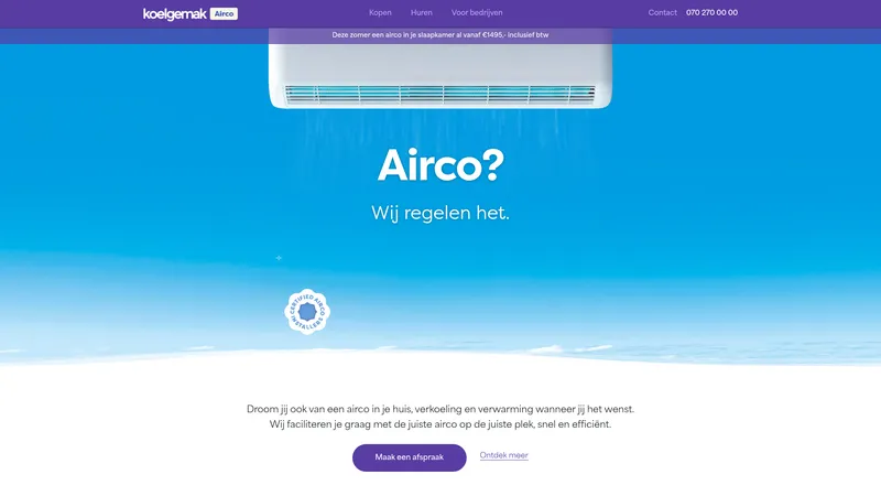 Website van Koelgemak B.V.