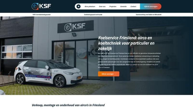 Website van Koelservice Friesland B.V. - Koeltechniek en airco-installatie