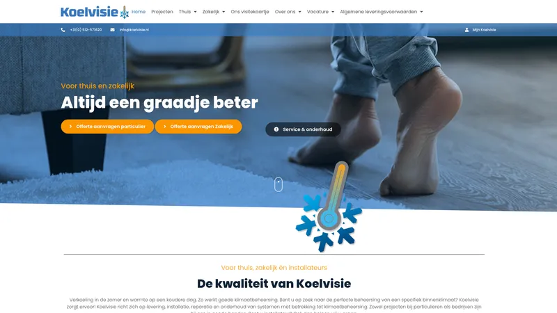 Website van Koelvisie B.V.