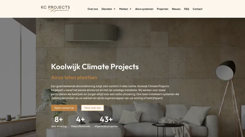 Website van Koolwijk Climate Projects | Airco laten plaatsen Capelle aan den Ijssel