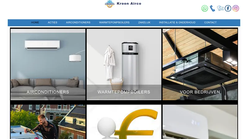 Website van Kroon Airco