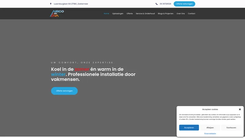 Website van Liva Techniek