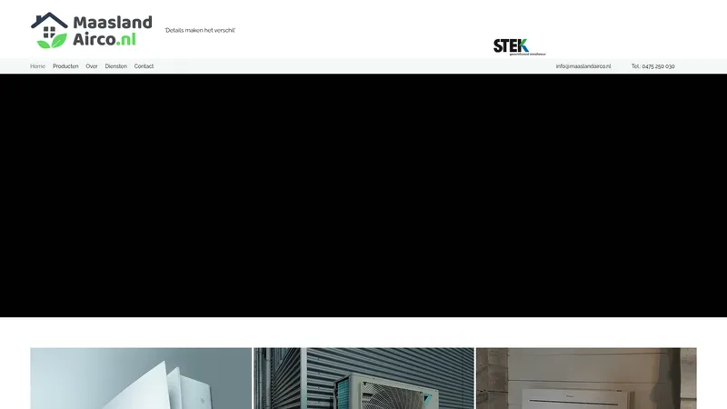 Website van Maasland Airco B.V.