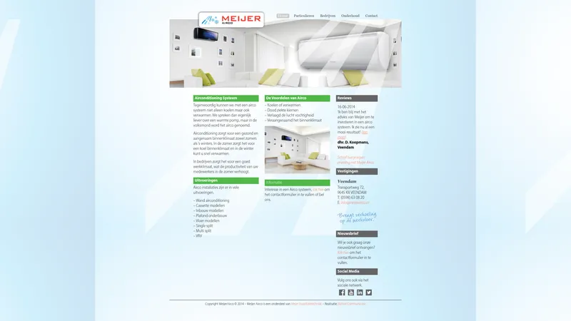 Website van Meijer airco