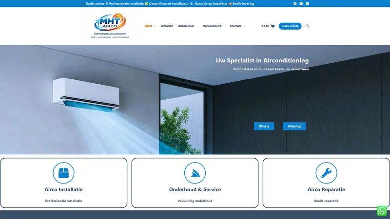 Website van mht airco