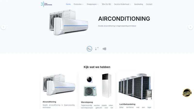 Website van Nour Koeltechniek B.V