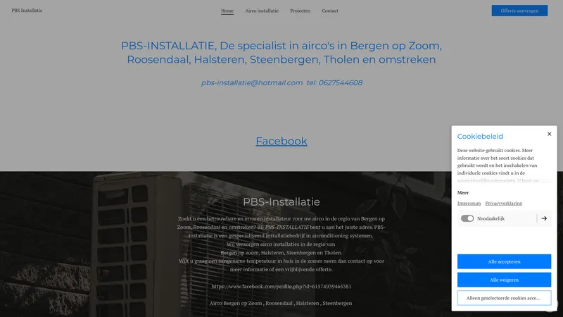 Website van PBS Installatie