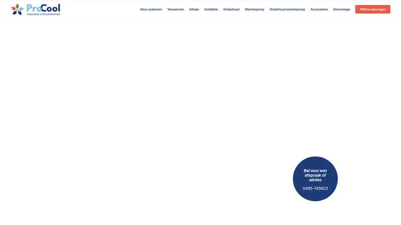 Website van Pro-cool