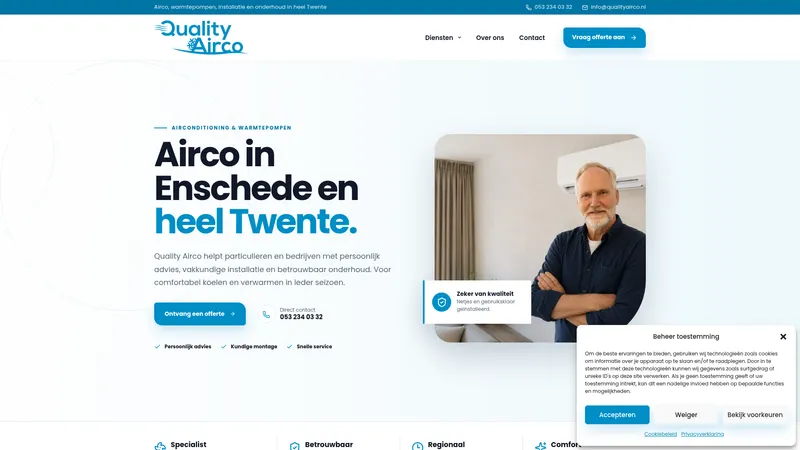 Website van Quality Airco