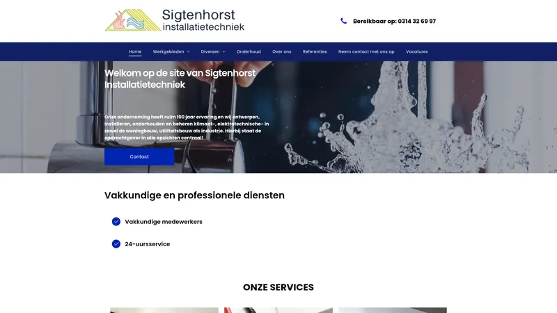 Website van Sigtenhorst Installatietechniek