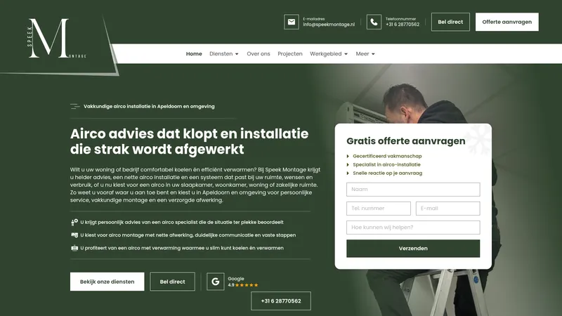 Website van Speek Montage