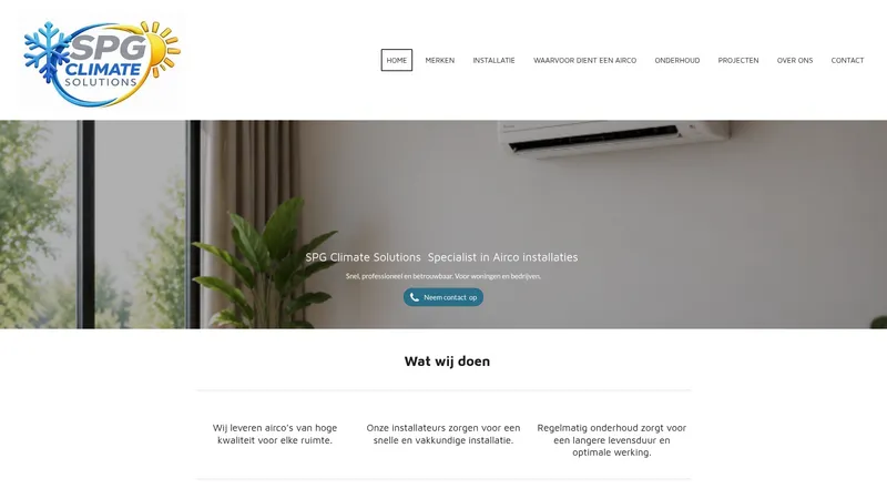 Website van SPG Climate Solutions